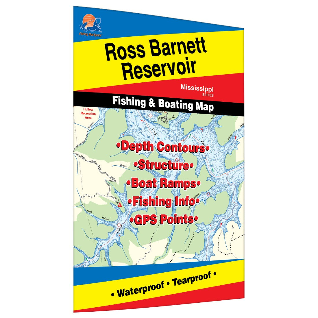 Ross Reservoir Fishing Map MAD MAPS