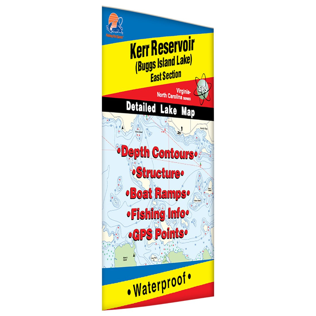 Kerr Reservoir (Buggs IslandEast VA/NC) Fishing Map MAD MAPS