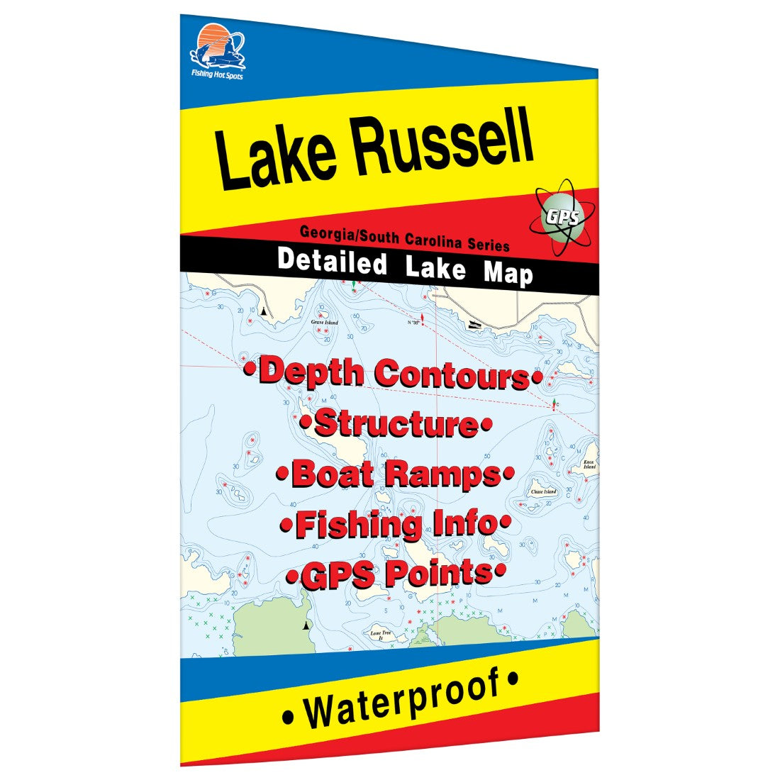 Richard B. Russell Lake Fishing Map MAD MAPS