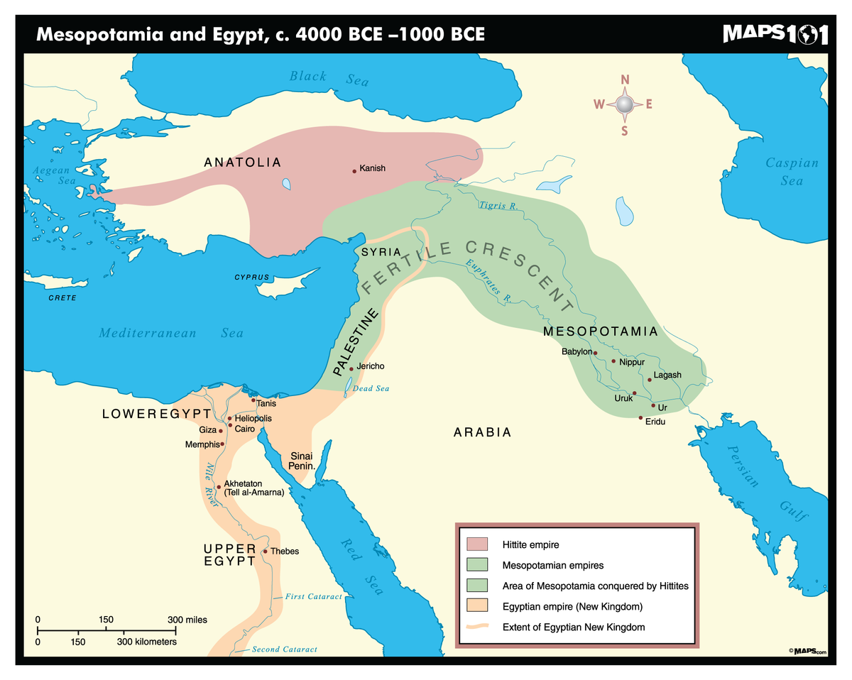 Mesopotamia & Egypt, c. 4000-1000 BCE – MAD MAPS for Free Printable Map Of Mesopotamia