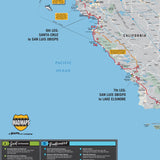 Rides of a Lifetime Pacific Coast Wall Map