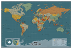 World Political Wall Map - New Century Style