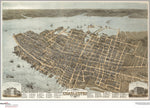 Charleston Antique Wall Map