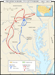 Fredericksburg to Gettysburg 1862-1863 Wall Map
