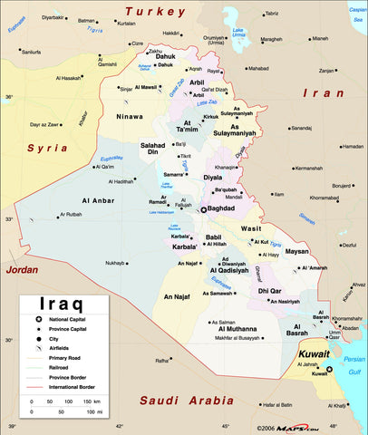 Iraq Wall Map