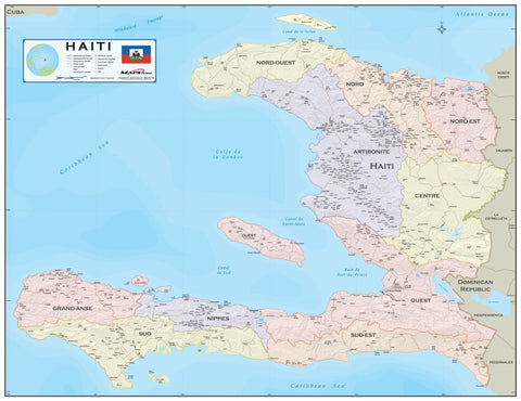 Haiti Wall Map
