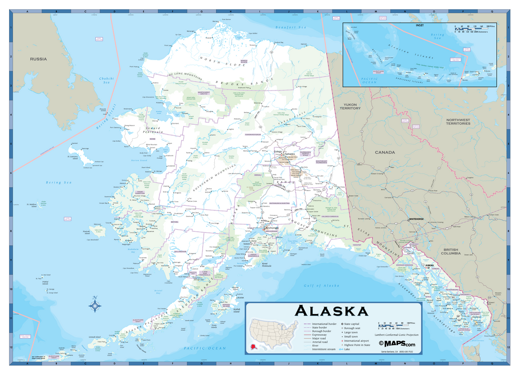 Alaska Road Map.pdf Alaska Highway Wall Map – MAD MAPS