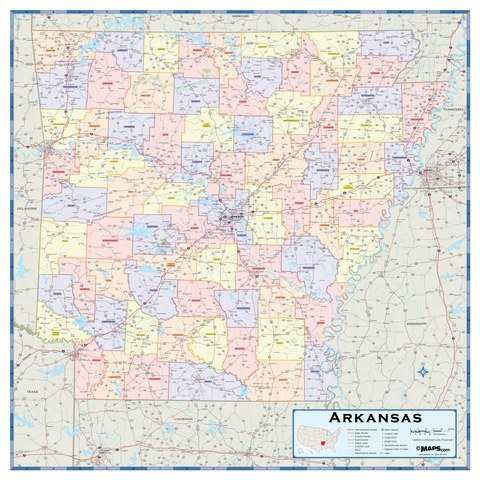 Arkansas Counties Wall Map – MAD MAPS