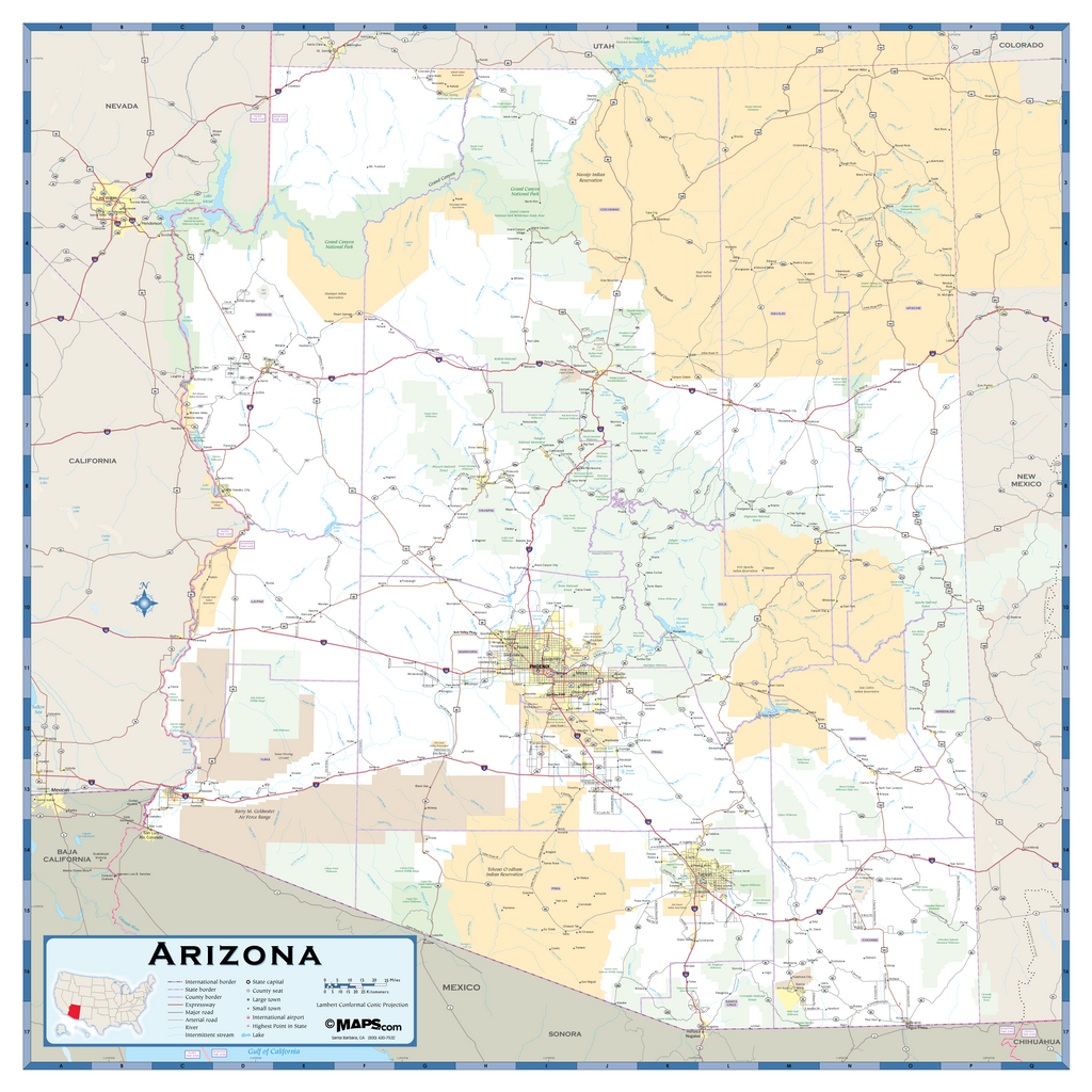 Arizona Highway Wall Map – MAD MAPS