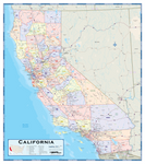 California Counties Wall Map