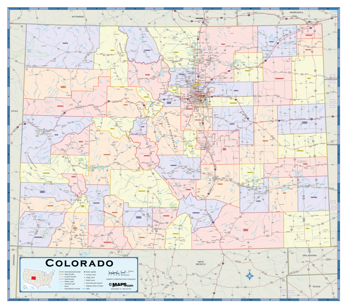 Colorado Counties Wall Map – MAD MAPS