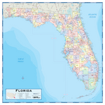 Florida Counties Wall Map