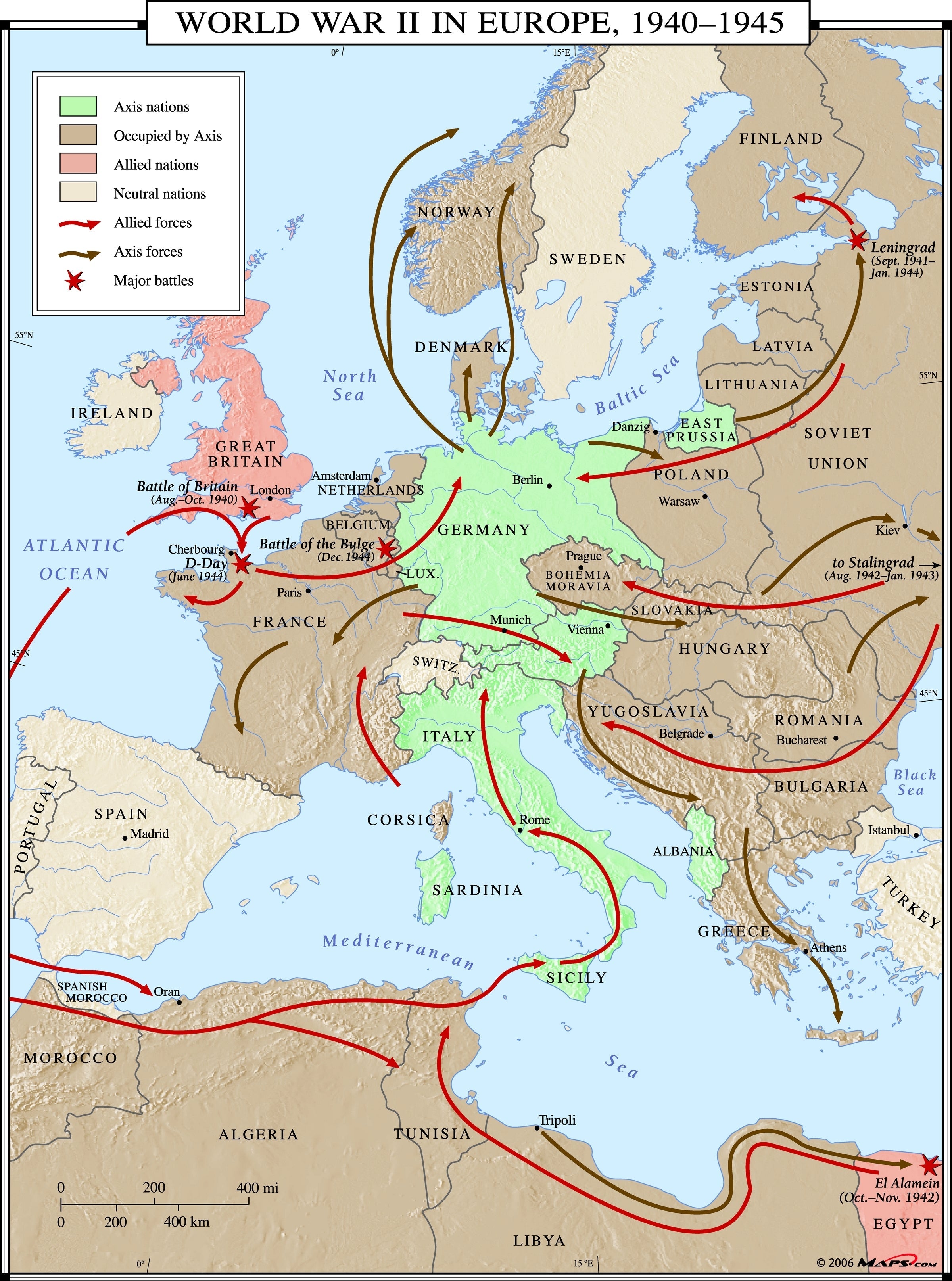 World War 2 Map Battles Eastern Front Maps Of World War II | By Inflab