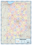 Indiana Counties Wall Map