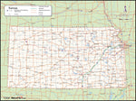 Kansas County Wall Map