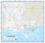 Louisiana Highway Wall Map