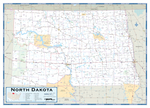 North Dakota Highway Wall Map