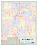 New Mexico Counties Wall Map