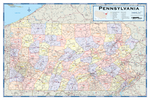 Pennsylvania Counties Wall Map