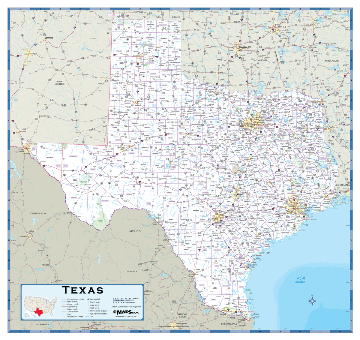 Texas Highway Wall Map – MAD MAPS