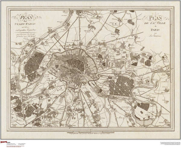 Antique Map of Paris – MAD MAPS