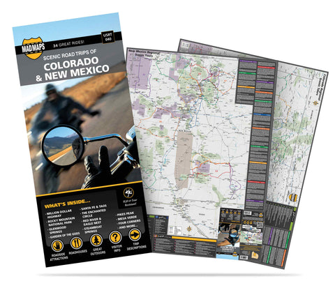 Colorado and New Mexico: : 34 Scenic Road Trips on One Map - MAD MAPS