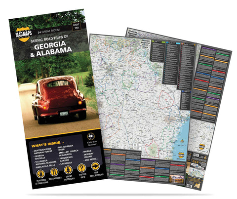 Georgia and Alabama: 24 Scenic Road Trips on One Map - MAD MAPS