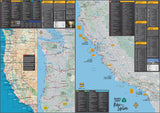 Rides of a Lifetime Pacific Coast Wall Map