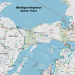 Michigan Scenic Road Trips Wall Map