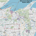 Wisconsin Scenic Road Trips Wall Map
