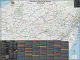Pennsylvania/New Jersey Scenic Road Trips Wall Map