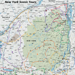 New York Scenic Road Trips Wall Map